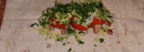 лаваш с копченой курицей. Шаг 10