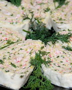 Лаваш с крабовыми палочками