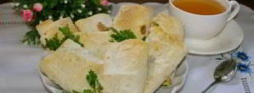 лаваш с начинкой, запеченный в духовке. Шаг 8