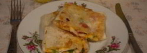 лаваш с начинкой, жаренный на сковороде. Шаг 7