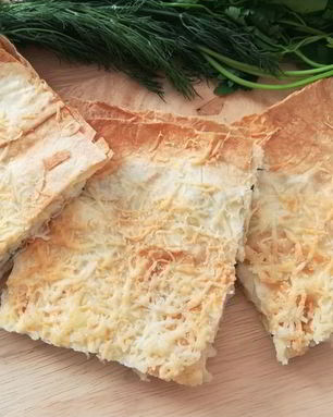 Лаваш с сыром и зеленью
