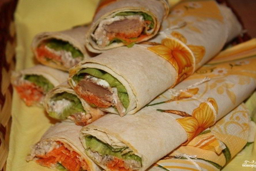 Рецепт лаваша с тунцом