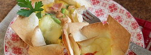 лаваш с ветчиной и яйцом. Шаг 8