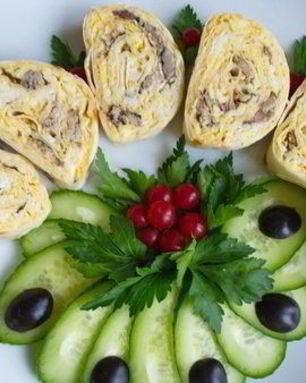 Лаваш со шпротами