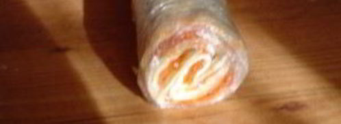 рулеты из лаваша с икрой. Шаг 7