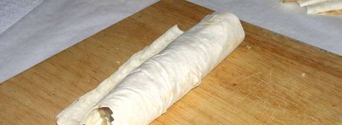 трубочки с мясной начинкой лавашони. Шаг 8