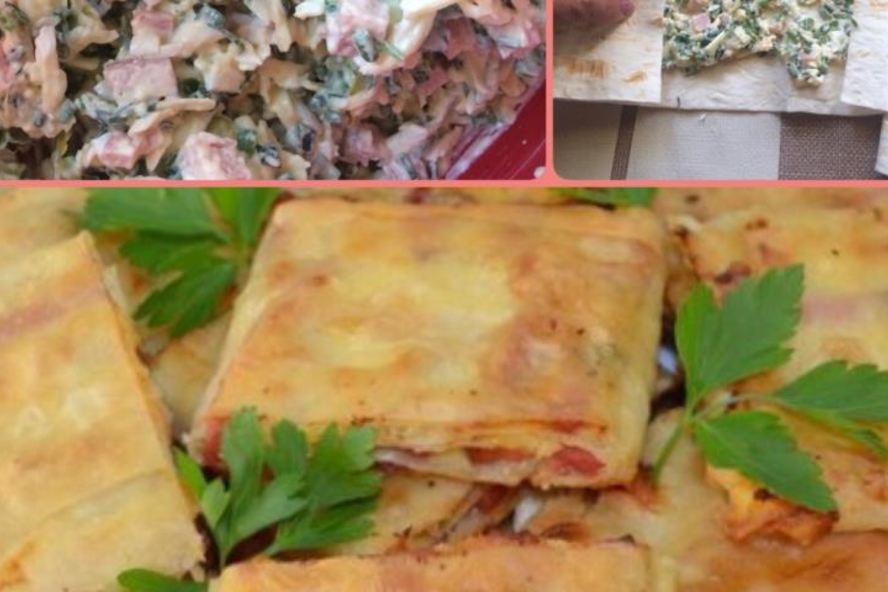 Рецепт жареного лаваша с начинкой