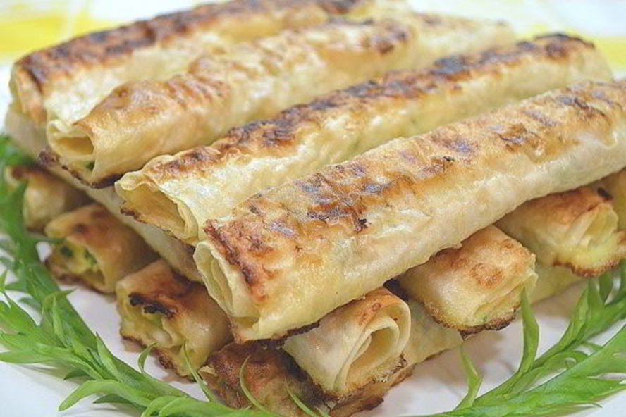 Рецепт жареного лаваша с сырной начинкой