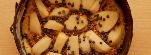 фокачча с грушей, шоколадом и орехами. Шаг 6