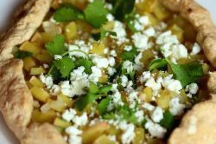 Рецепт лепешки с картофелем и брынзой