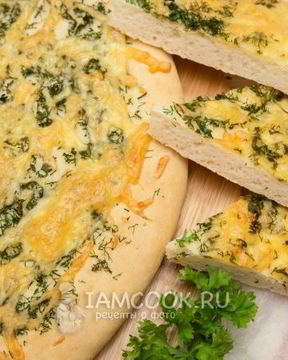 Лепешка с сыром и зеленью