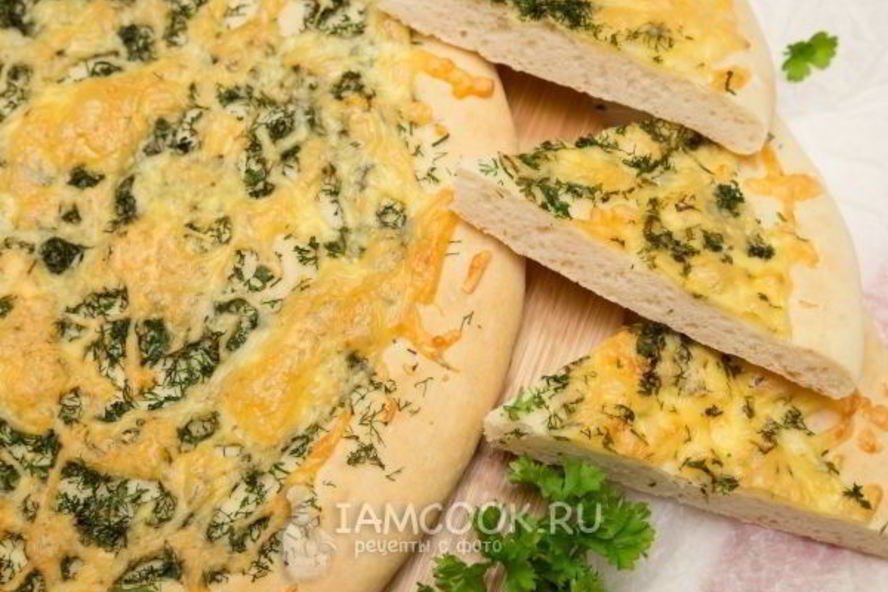 Рецепт лепешки с сыром и зеленью