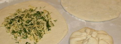 лепешки на кефире с сыром. Шаг 8