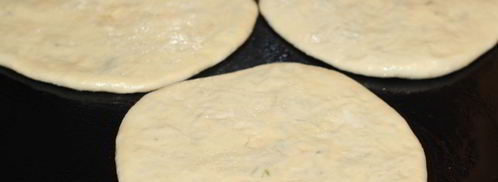 лепешки на кефире с сыром. Шаг 9