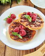 Лепешки с малиной и рикоттой