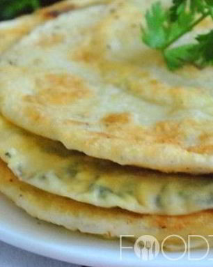 Лепешки с творогом и сыром