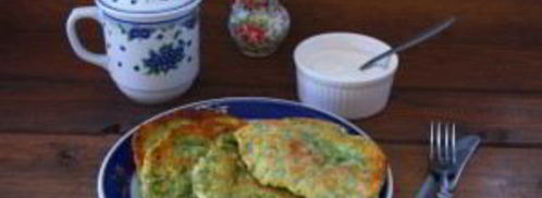 лепешки с зеленью на сковороде. Шаг 11