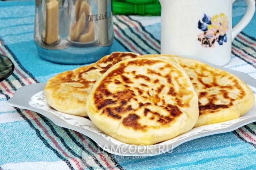 Рецепт сырных лепешек на кефире на сковороде