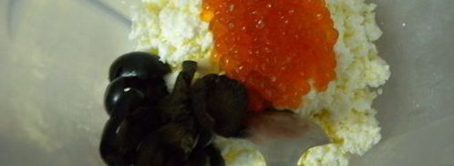 творожные лепешки с творогом и икрой. Шаг 3