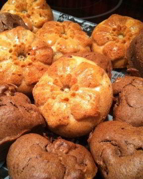 Имбирные маффины с грушами