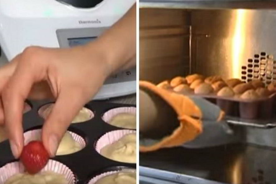 Рецепт клубничных маффинов