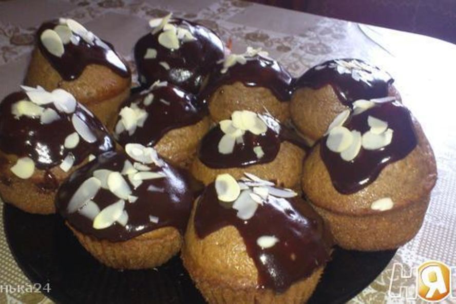 Рецепт кофейных маффинов в шоколадной глазури
