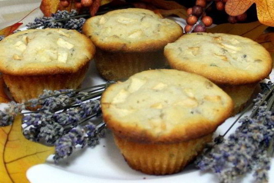 Рецепт лавандово-яблочных маффины