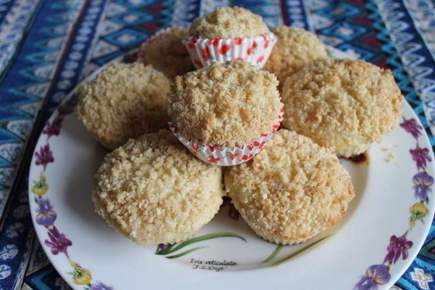 Рецепт лимонных маффинов со штрейзелем