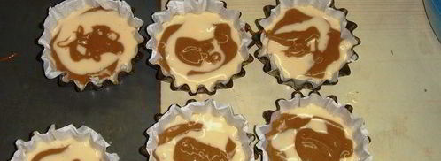 маффины бисквитные с молочно-белым шоколадом. Шаг 11