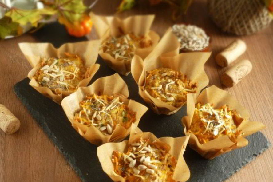 Рецепт маффинов из тыквы, творога и семечек