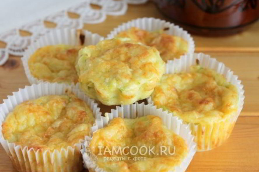 Рецепт маффинов с кабачком и сыром