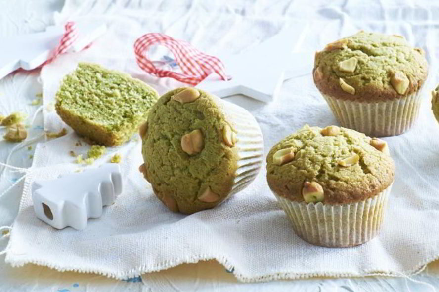Рецепт маффинов с матча и белым шоколадом