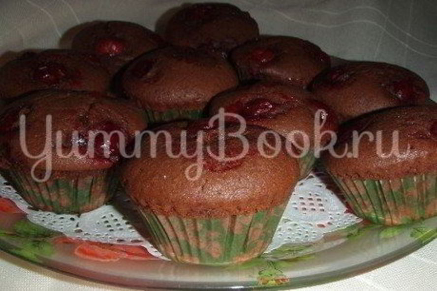 Рецепт маффинов шоколадно-вишневые
