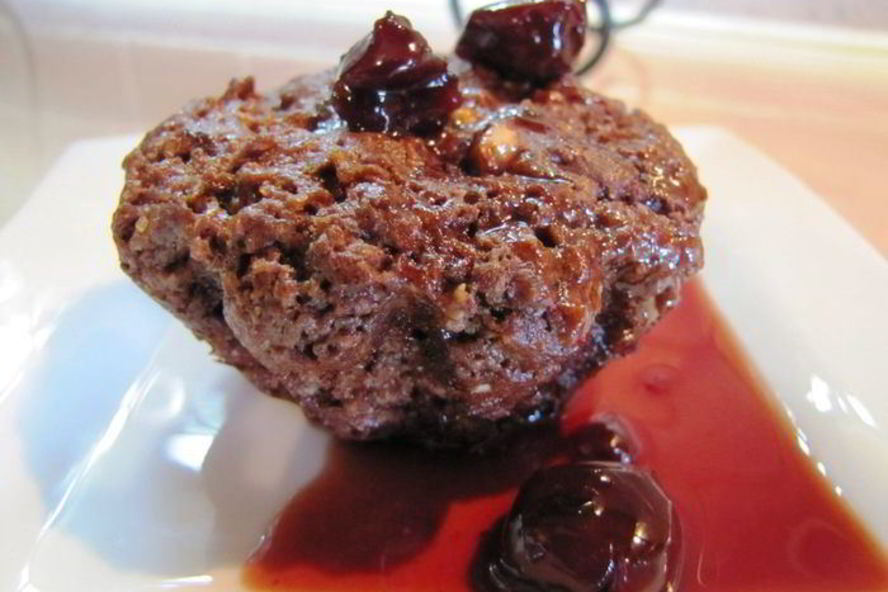 Рецепт шоколадна-орехова-вишневых маффины