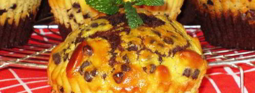 шоколадные маффины с миндалем и сливочным сыром. Шаг 9