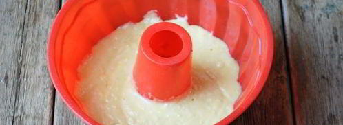 манник с вишней на кефире. Шаг 14