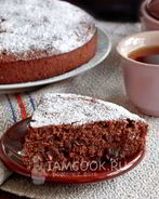 Манник шоколадный с финиками и миндалем