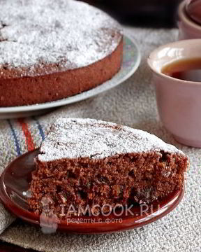 Манник шоколадный с финиками и миндалем