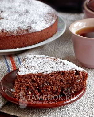 Манник шоколадный с финиками и миндалем