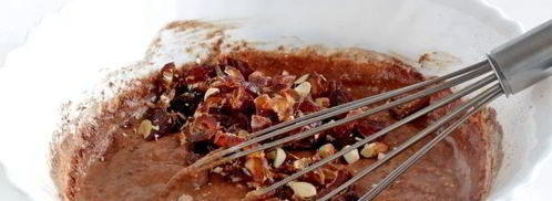 манник шоколадный с финиками и миндалем. Шаг 8