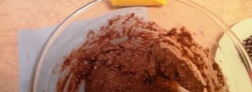 шоколадный манник с черникой и кедровым орехом. Шаг 6