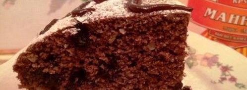 шоколадный манник с черникой и кедровым орехом. Шаг 8