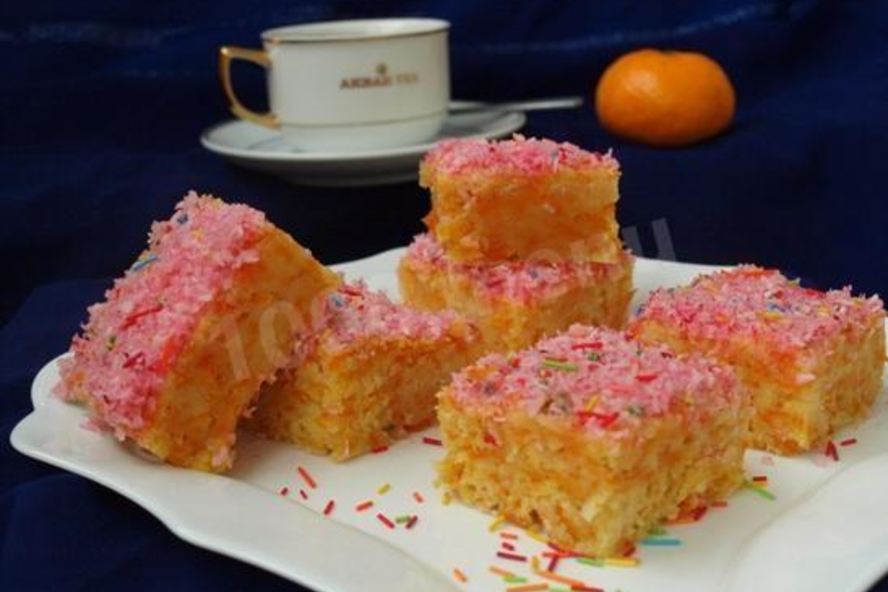 Рецепт тыквенного манника с кокосом и лимоном