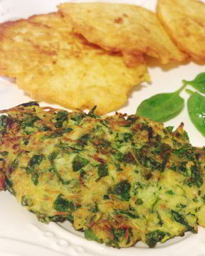 Детокс оладьи из цукини с зеленым луком и мятой