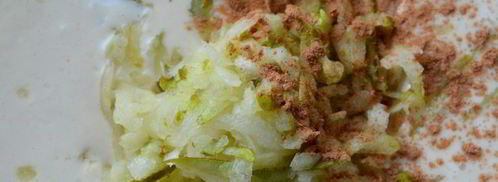 фруктовые оладьи с томлеными грушами. Шаг 4