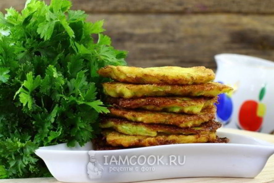 Рецепт оладий из кабачков с манкой