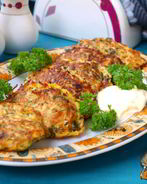 Оладьи из кабачков с манной крупой