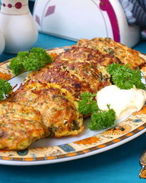 Оладьи из кабачков с манной крупой