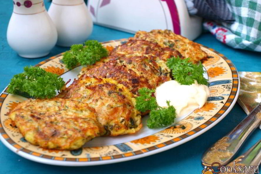 Рецепт оладий из кабачков с манной крупой