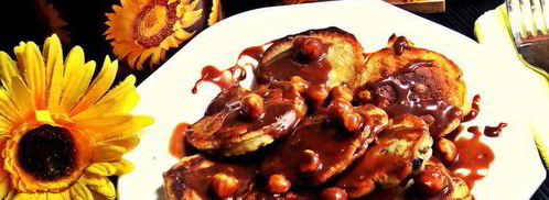 оладьи с черникой и шоколадом. Шаг 13